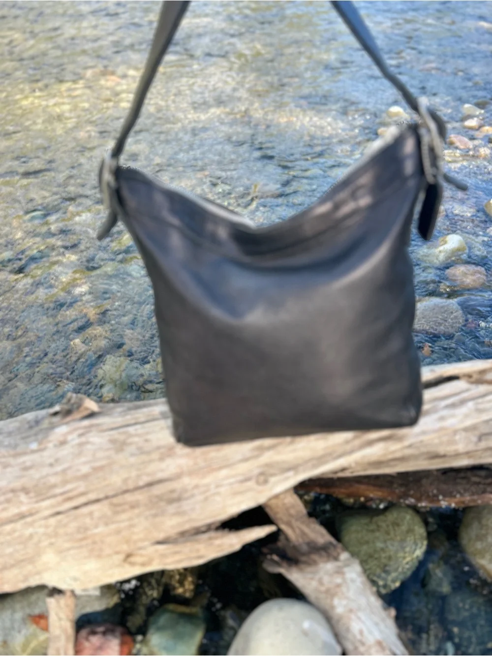 Vintage Coach Black Tanned Hobo Crossbody Bag #9059 Made in United States